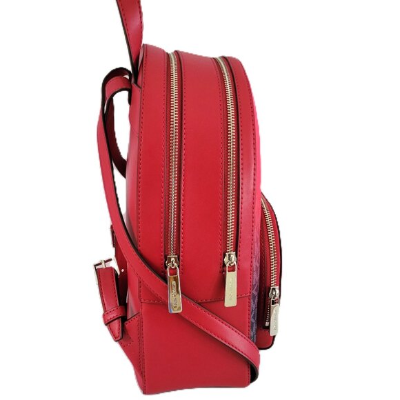 Michael Kors Jaycee Medium Zip Pocket Backpack MK Dark Raspberry Multi Ombre - Picture 5 of 8